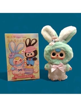 Baby Three Macaron Rabbit Stuffed Pendant